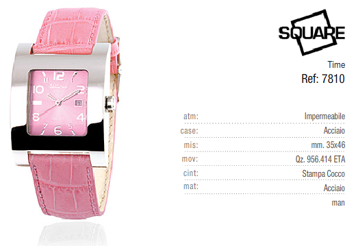 orologio Altanus SQUARE rosa nuovo e garanzia cod. 7810  